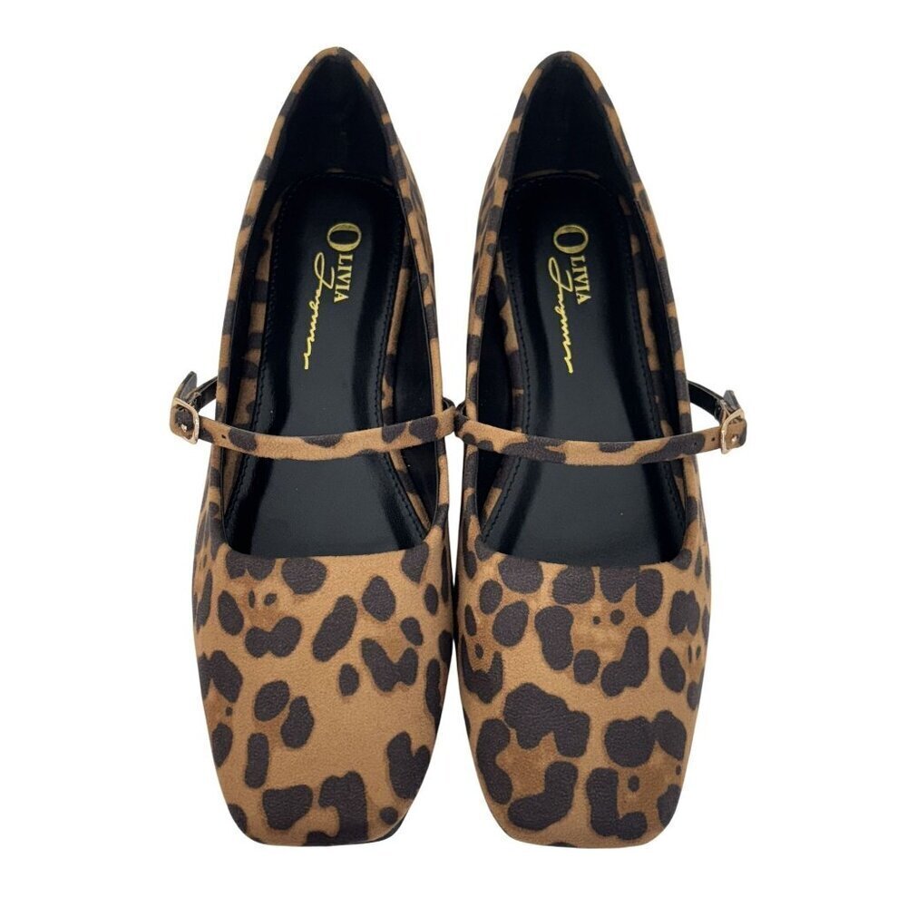 OLIVIA FERGUSON / Ballerina / Leopard Print / Mary Jane / Flat - Picture 5 of 10